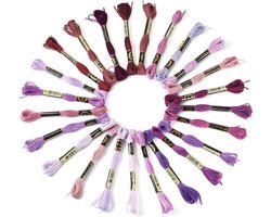 Floss kruissteek draden 1 mm vriendschap armband garenfloss bulk voor sieraden maken kleding naaien ambachten doe-het-zelf kunstprojecten, paars