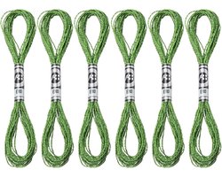 Flossen, metalen borduurgaren nylon draden armbanden string voor kruissteek handborduurwerk, grasgroen