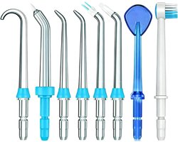 Flosser tips set van 8 - vervangingskoppen voor Waterpik - compleet assortiment - voor optimale mondhygiëne - ShopVlot