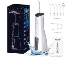 GoGoldPro - Waterflosser – Tandsteen verwijderaar – LED – Flosapparaten – Mondspoeling, Monddouche - Mondhygiëne & Tandverzorging - Wit