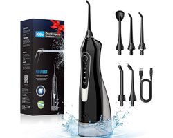 Irrigator Dental - Draadloze Elektrische Monddouche - 300 Ml Waterreservoir - Testwinnaar 2025 - Waterdicht Voor Liefhebbers Van Mondhygiëne - Dagelijkse Grondige Reiniging - Reiniging Op Reis - 5 Multifunctionele Functies