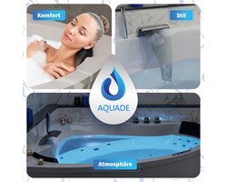 Luxe Driehoekige Hoek-Whirlpool 140 x 140 x 56 cm - Personaliseerbare Hydro- en Air Massage Badkuip - Perfect voor Thuiswellness door Alta Furniture
