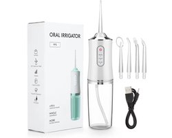 Monddouche Draagbare Tandheelkundige Waterflosser USB Oplaadbare Waterstraal Floss Tandenstoker 4 Jet Tip 220 ml 3 Modi IPX7 1400 tpm