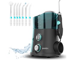 Monddouche met 7 sproeiers voor optimale mondverzorging – 1250-1700 impulsen/min, LED-display, 1000 ml tank, UV-desinfectie