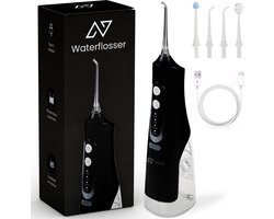 NAYD Waterflosser - monddouche - elektrisch flosapparaat - 4 standen - 360° Reiniging - Zwart