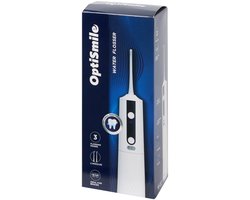 OptiSmile Elektrische Waterflosser | oplaadbaar | 3 standen (soft/normal/pulse) | 2 opzetstukjes | 220 ml watertank | beugelvriendelijk mondspoeler | mondhygiëne | tandplak verwijderen