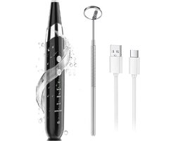 Reinigingsset voor tanden met 5 modi en LED-lamp, IPX6 waterdicht, USB-oplaadbaar, tandplak en tandsteen verwijdering