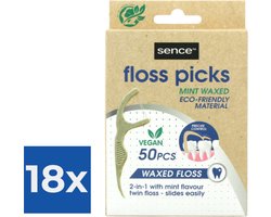 Sence Fresh Flosser 2 in 1 Bamboo 50 stuks - Voordeelverpakking 18 stuks