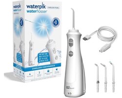 Tandheelkundige Jet - WATERPIK - WF-13 Pearl - Wit - Snoerloos - Oplaadbaar - 2 drukniveaus - 4 tips