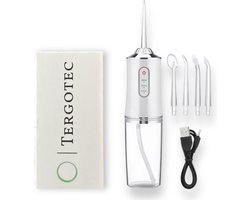 Tergotec Draadloze waterflosser / Monddouche / Elektrische mondspoeler / Incl. 4 verschillende opzetstukjes