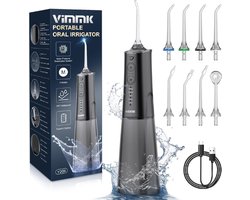 VIMMK® Tandenflosser - Tandenflosser Zwart - Tanden Flosser Elektrisch - Waterflosser - Waterpistool Elektrisch - Waterflosser - Monddouche - Monddouches Elektrisch - Monddouche/Waterflosser Beste Koop - 5 Reinigingsmodi