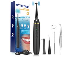 Vitdipy - Waterflosser Draadloos - Monddouche - Oplaadbaar - Waterflosser draadloos - Tandsteen & Tandplak Verwijderaar - Hondentandenborstel - Zwart