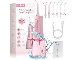 VORLOU - Waterflosser met tank - 300 ml - tandheelkundige - monddouche - voor thuis en op reis - voor mondverzorging - USB oplaadbare draadloze - watertandenstokers - voor tandreiniging