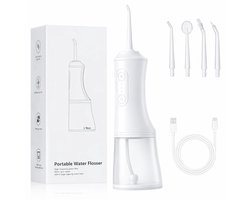 Waterflosser - 300 ML Tank - Monddouche - Water Flosser - Draadloos en Oplaadbaar - Opzetstukjes - 3 Standen - Krachtig