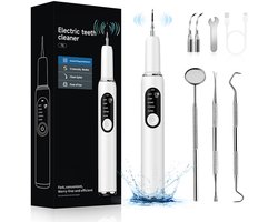 Waterflosser – Monddouche – Slimme Ultrasone Tandenreiniger met 5 Verstelbare Modussen – Oplaadbare Plaque- en Tandsteenverwijderaar – LED Licht en Diepe Wittering van Tanden – Tandreinigingsset
