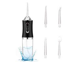 Waterflosser - Monddouche - Water Flosser - Elektrisch Flosapparaat - Draadloos & oplaadbaar - Waterdicht - Tandsteen & Tandplak Verwijderaar - zwart