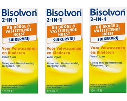 Bisolvon 2-in-1 Drank Suikervrij 3x120ml