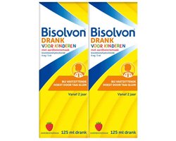Bisolvon Drank Voor Kinderen Aardbeiensmaak - 2 x 125 ml