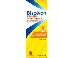 BISOLVON drank voor kinderen met aardbeiensmaak 4 mg/5 ml