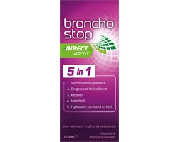 Bronchostop Direct Nacht - Hoestdrank voor directe verlichting van elke hoest - voor de nacht - 120 ml