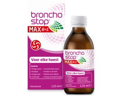 Bronchostop hoestdrank MAX 8-in-1 - Hoestdrank voor elke hoest - een snelle verlichting van elke hoest, bij verkoudheid - 120 ml