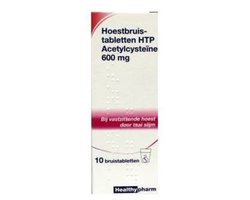 Healthypharm Acetylcysteine 600mg - 3 x 10 bruistabletten