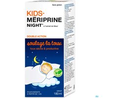 Kids-Mériprine Night 180ml - hoestsiroop voor nachtelijke droge en slijmhoest bij kinderen vanaf 1 jaar