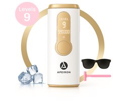 Apeiron® Laser Ontharingsapparaat - IPL Ontharingsapparaat - 9 Intensiteitsstanden - Vriesfunctie - 990.000 Flitsen - Incl. Beschermingsbril & Scheermes