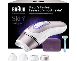 Braun Smart Skin i·expert - IPL ontharingsapparaat - PL7431 - Haarverwijdering Voor Thuis - Met Gratis App - 4 Slimme Koppen