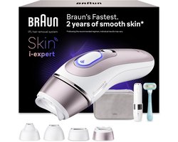 Braun Smart Skin i·expert - IPL ontharingsapparaat - PL7432 - Haarverwijdering Voor Thuis - Met Gratis App - 4 Slimme Koppen