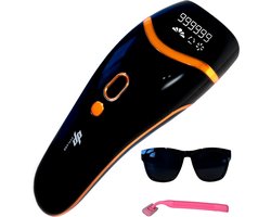 DEPLAND IPL Laser Ontharingsapparaat - Laser Ontharingsapparaat - 999.999 Flitsen - Voor mannen en vrouwen - 5 verschillende standen - Langdurig haarvrij - IPL Ontharingsapparaten - Ontharen voor thuis - Beschermbril - Scheermes