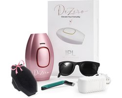 Dezero® Laser Ontharingsapparaat - IPL - IPL Ontharing Apparaat - IPL Ontharingsapparaat - IPL apparaat voor thuisgebruik -Epileerapparaat Dames met Scheermesje & Beschermbril & siliconen body scrubber & opbergtas
