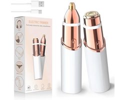 Draadloze Gezichtshaartjes Verwijderaar voor Vrouwen - Oplaadbare Epilator voor Lip en Kin met LED