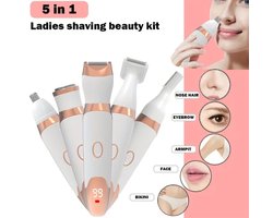 Elektrisch Ontharingsapparaat voor Dames – Lichaam en gezicht 5-in-1 – USB-C