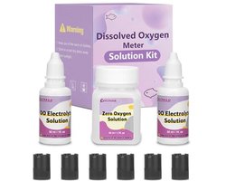 Elektrolyt- en zuurstofoplossing voor meetapparaat – 2 flessen 30 ml + 1 fles 50 ml + 6 membraankappen
