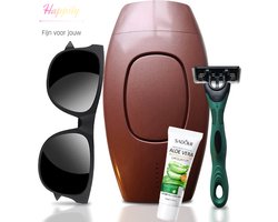 IPL Laser Ontharingsapparaat – 999.999 Flitsen – Ice-Cooling - Inclusief Scheermesje & Beschermbril & Aloë Vera