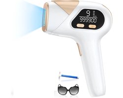 IPL Laser Ontharingsapparaat - Laser Ontharing - Ontharingsapparaat Laser - Ontharingsapparaten Laser - 999.900 Flitsen - 9 Energieniveaus - 3 in 1 Functie Voor Permanente Haarverwijdering - Automatische & Handmatige Modus - Voor Heel Het Lichaam