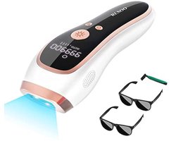 IPL-ontharingsapparaat, 999.900 flitsen, laser voor vrouwen en mannen, duurzaam pijnloos laserontharingsapparaat voor gezicht, oksels, armen, rug, bikinizone en benen