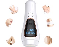 IPL Ontharingsapparaat Laser - IPL ontharing - Huidverstrakking - Tot 1 miljoen flitsen - Pijnloos - Wit - Inclusief GRATIS beschermbril en scheermesje