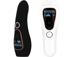 IPL Ontharingsapparaat Laser - IPL ontharing - Huidverstrakking - Tot 1 miljoen flitsen - Pijnloos - Zwart - Inclusief GRATIS beschermbril en scheermesje