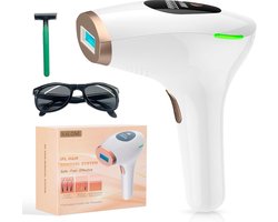 IPL Ontharingsapparaat met Koelfunctie – Laser Epilator voor Dames & Heren – 9 Instelbare Energieniveaus – Geschikt voor Lichaam, Gezicht, Oksels & Benen – Pijnarm & Voor Gevoelige Huid