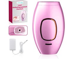 Ironridge® Laser Ontharingsapparaat - 999.99 Flitsen - IPL Laser Ontharing - Voor Elk Huid en Haartype - Epileerapparaat Dames & Heren - Permanente Ontharing - Voor Gevoelige Huid - Haarvrij - Inclusief Beschermbril en Scheermes - Roze