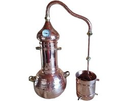 Koperen Distilleerapparaat met Kolom voor Essentiële Oliën en Plantendistillatie, 3 Liter