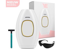 Laser Ontharingsapparaat - IPL Ontharing Apparaat - Epileerapparaat Dames - Inclusief Beschermbril & Scheermes & Ebook - Wit