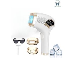 LifeStages - Laser Ontharingsapparaat - Ijskoelend Ontharingsapparaat Voor Vrouwen En Mannen - 3 In 1 Functies - 9 Energieniveaus - 2 Standen - Volledig Lichaamsgebruik