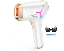 Nawy® IPL Laser Ontharingsapparaat - Epileerapparaat Dames - Laser Ontharing - Pijnloos Ontharen met Ice Cooling - Permanente Ontharing voor alle Lichaamsdelen - voor Mannen en Vrouwen - 990.000 Flitsen - Inclusief Beschermbril en Scheermes
