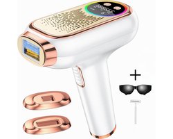 Nawy® IPL Laser Ontharingsapparaat - Laser Ontharing - Pijnloos Ontharen met Ice Cooling - Permanente Ontharing voor alle Lichaamsdelen - voor Mannen en Vrouwen - 999.999 Flitsen - Inclusief Beschermbril en Scheermes - Epileerapparaat Dames