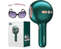 NICEBLE ontharingsapparaat LB06 - met saffierijs-koelsysteem, permanente pijnloze ontharing voor vrouwen en mannen - verbeterde thuis ontharingsapparaat met gezicht & lichaam modus