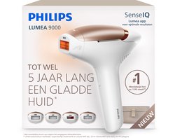 Philips Lumea 9000 Series IPL Ontharingsapparaat – Tot 5 Jaar Lang een Gladde Huid, SmartSkin-sensor en 4 Opzetstukken voor Lichaam, Gezicht, Bikinilijn & Oksels, BRI984/00