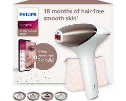 Philips Lumea IPL 9900 Series - IPL Ontharingsapparaat - AI haarvermindering analyse - 4 opzetstukken - BRI951/01